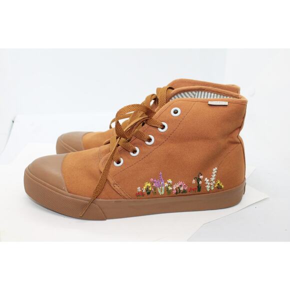 BANGS Wildflower Wanderer Embroidered High Top Sneakers sz US 6 - Picture 1 of 5
